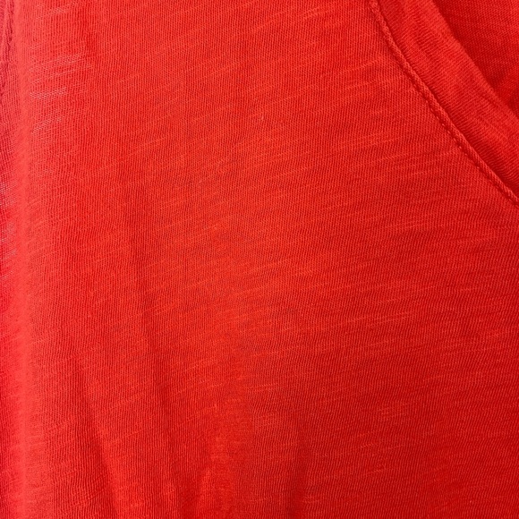 Madewell orange cotton top. Sleeveless V-neck. Comfy and casual. - Picture 3 of 4